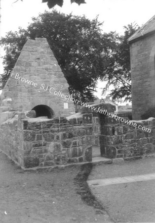 ST MOLUAS CELL TAKEN FROM FRIARS ISLAND & REECTED BESIDE PARISH CHURCH FROM W.